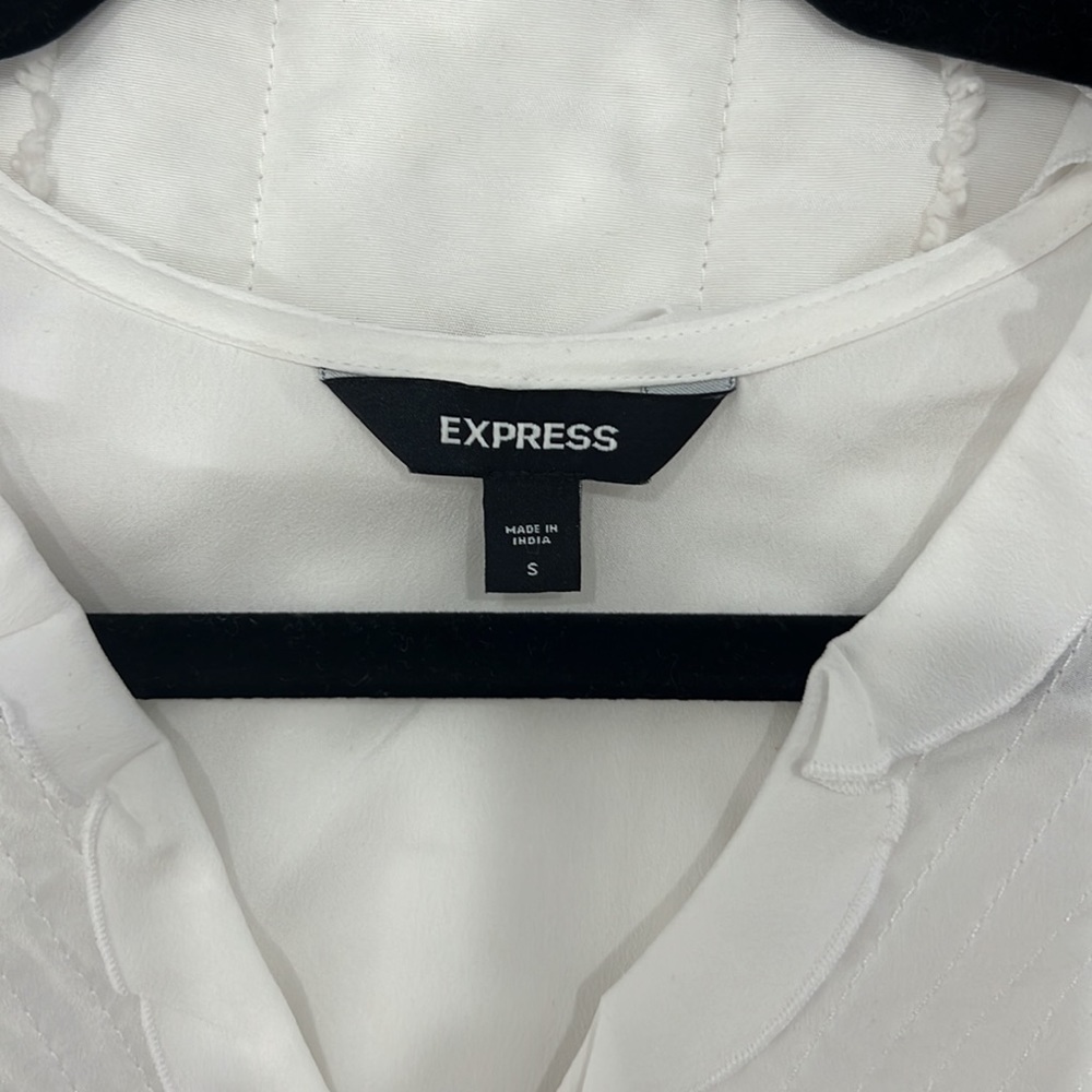 Express White Ruffle Blouse - Picture 3 of 3
